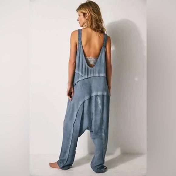 Free People Act Natural Shapeless Romper. - Picture 2 of 4